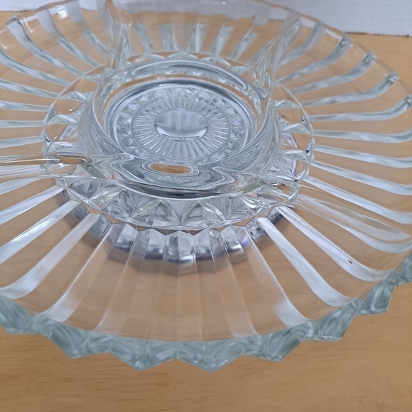 Kromex glass vintage Lazy Suzan appetizer tray serving tray platter made  in USA - Picture 5 of 12